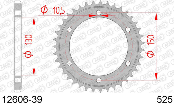 Corona AFAM 12606-39 in acc. passo 525