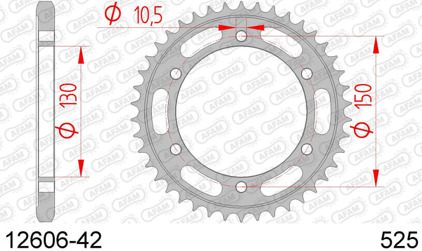 Corona AFAM 12606-42 in acc. passo 525