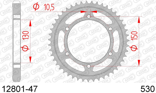 Corona AFAM 12801-47 in acc. passo 530