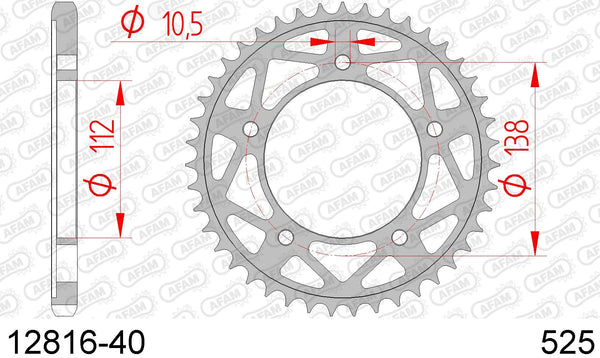 Corona AFAM 12816-40 in acc. passo 525