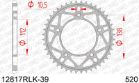 Corona AFAM 12817RLK-39 in acc. passo 520