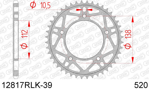 Corona AFAM 12817RLK-39 in acc. passo 520