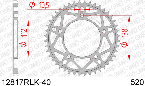 Corona AFAM 12817RLK-40 in acc. passo 520