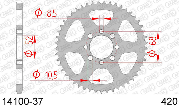 Corona AFAM 14100-37 in acc. passo 420