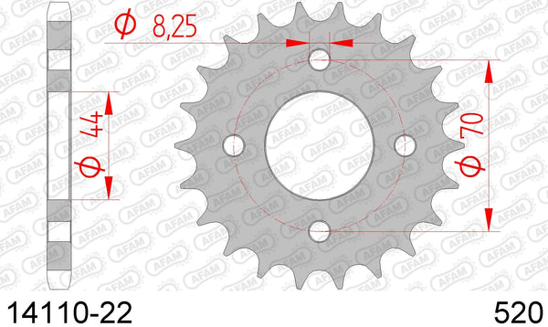 Corona AFAM 14110-22 in acc. passo 520