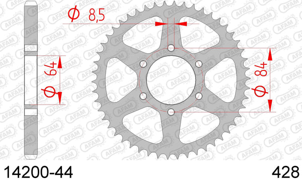 Corona AFAM 14200-44 in acc. passo 428