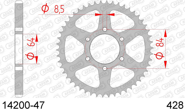 Corona AFAM 14200-47 in acc. passo 428