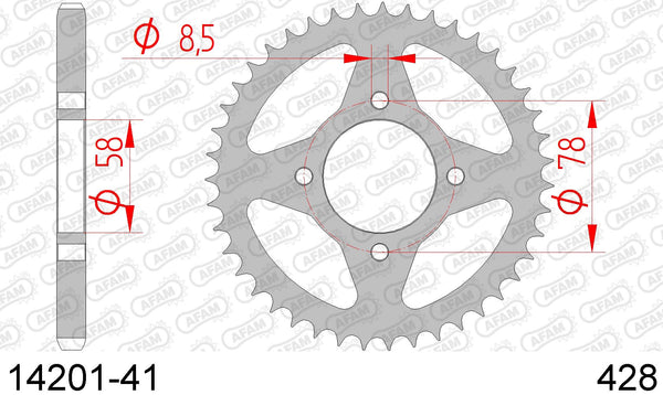 Corona AFAM 14201-41 in acc. passo 428