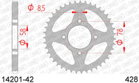 Corona AFAM 14201-42 in acc. passo 428