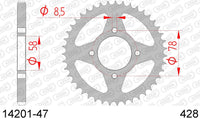 Corona AFAM 14201-47 in acc. passo 428