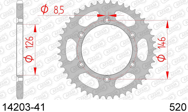 Corona AFAM 14203-41 in acc. passo 520