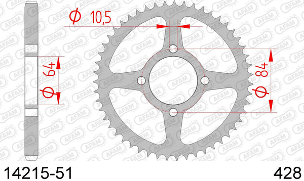 Corona AFAM 14215-51 in acc. passo 428