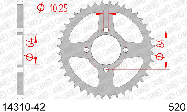 Corona AFAM 14310-42 in acc. passo 520