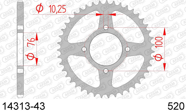 Corona AFAM 14313-43 in acc. passo 520