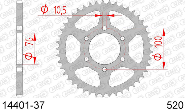 Corona AFAM 14401-37 in acc. passo 520