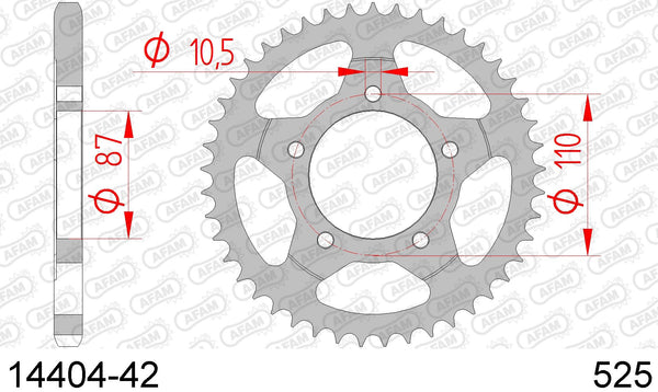 Corona AFAM 14404-42 in acc. passo 525