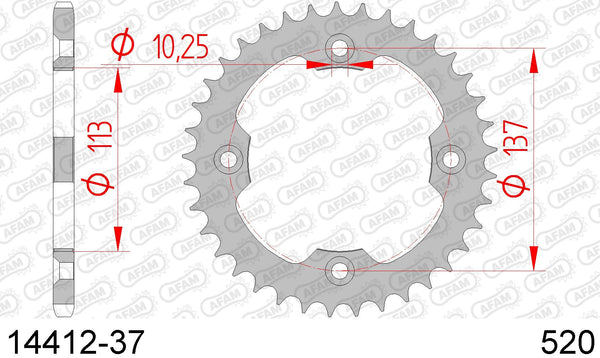 Corona AFAM 14412-37 in acc. passo 520