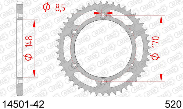 Corona AFAM 14501-42 in acc. passo 520