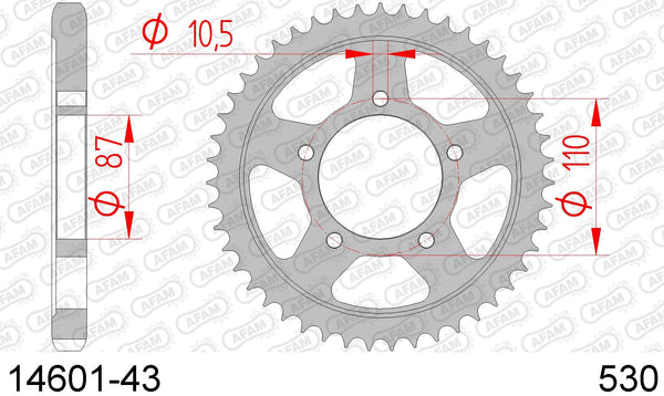 Corona AFAM 14601-43 in acc. passo 530