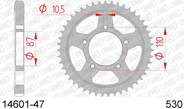 Corona AFAM 14601-47 in acc. passo 530