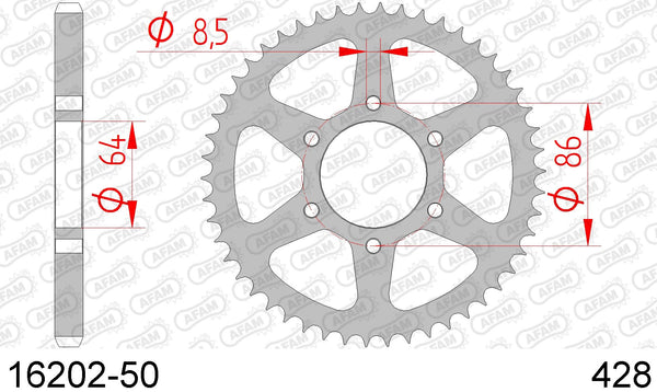 Corona AFAM 16202-50 in acc. passo 428