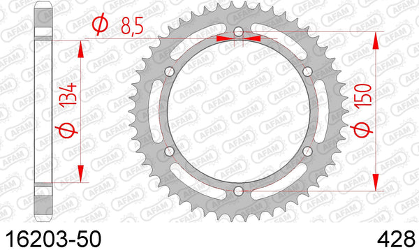 Corona AFAM 16203-50 in acc. passo 428