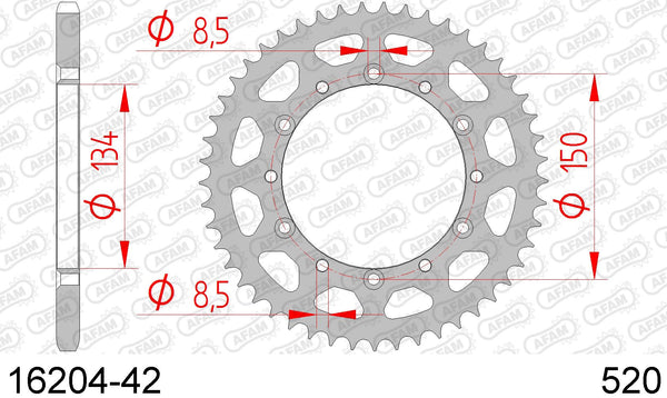 Corona AFAM 16204-42 in acc. passo 520