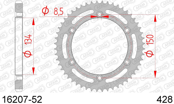 Corona AFAM 16207-52 in acc. passo 428