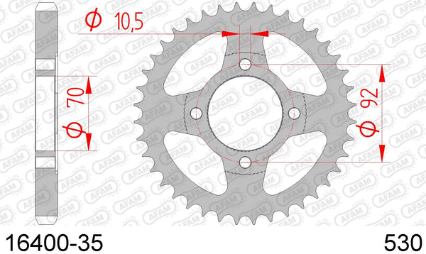 Corona AFAM 16400-35 in acc. passo 530