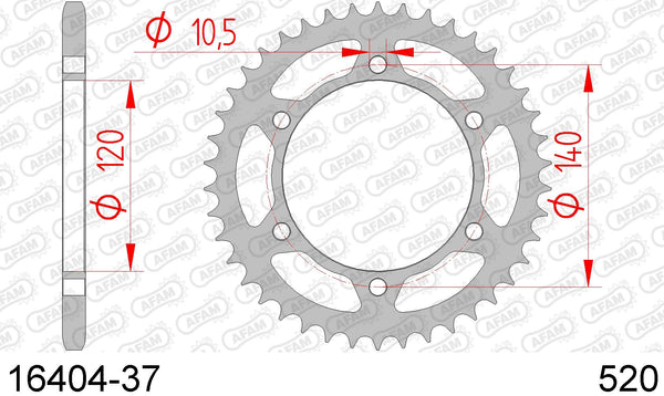 Corona AFAM 16404-37 in acc. passo 520