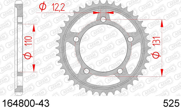 Corona AFAM 164800-43 in acc. passo 525