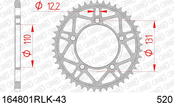 Corona AFAM 164801RLK-43 in acc. passo 520