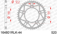 Corona AFAM 164801RLK-44 in acc. passo 520