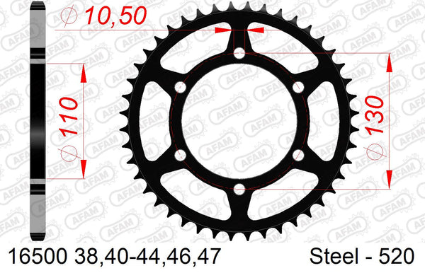 Corona AFAM 16500-46 in acc. passo 520