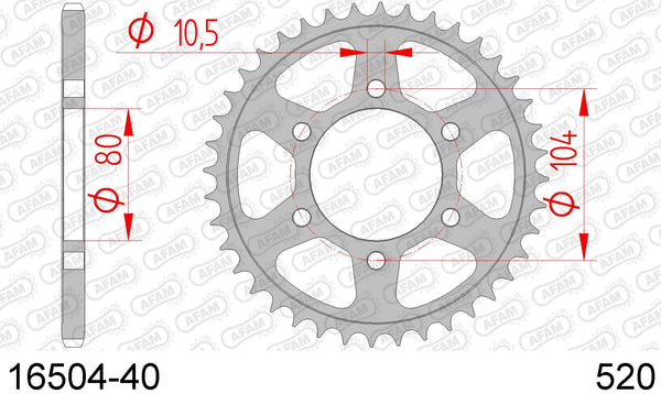 Corona AFAM 16504-40 in acc. passo 520