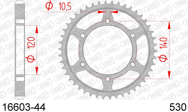 Corona AFAM 16603-44 in acc. passo 530