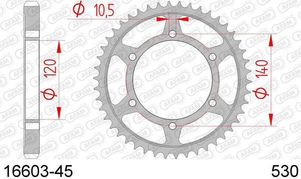 Corona AFAM 16603-45 in acc. passo 530