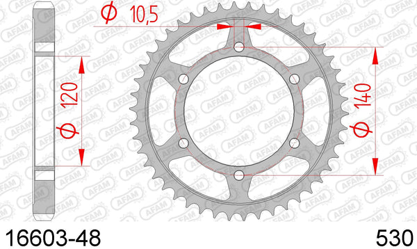 Corona AFAM 16603-48 in acc. passo 530