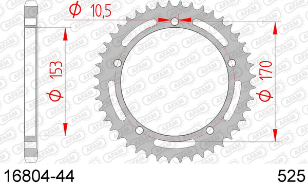 Corona AFAM 16804-44 in acc. passo 525