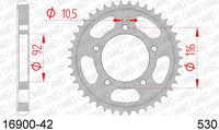 Corona AFAM 16900-42 in acc. passo 530