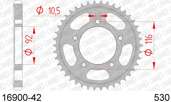 Corona AFAM 16900-42 in acc. passo 530