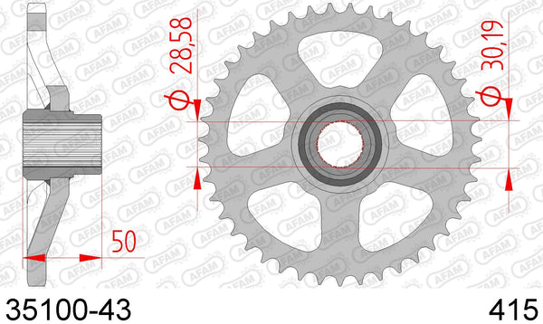 Corona AFAM 35100-43 in acc. passo 415