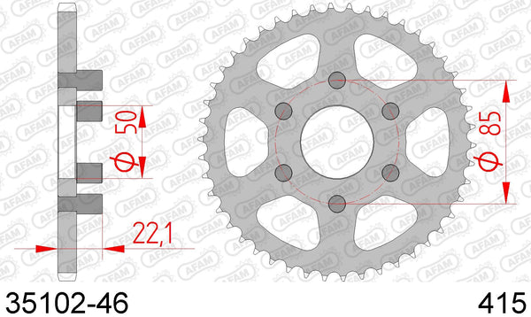 Corona AFAM 35102-46 in acc. passo 415