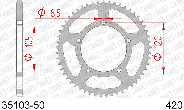 Corona AFAM 35103-50 in acc. passo 420