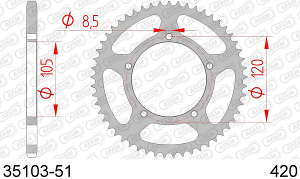 Corona AFAM 35103-51 in acc. passo 420