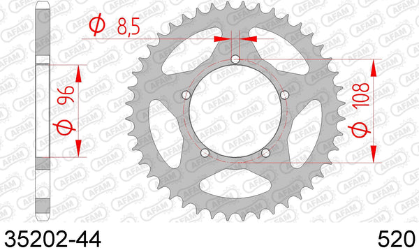 Corona AFAM 35202-44 in acc. passo 520