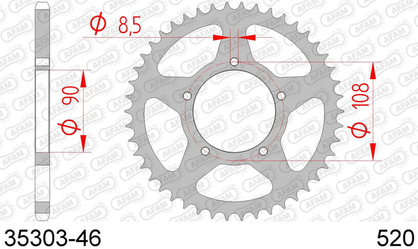 Corona AFAM 35303-46 in acc. passo 520