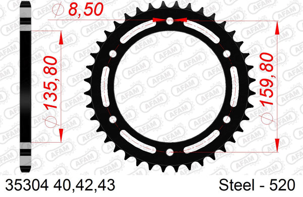 Corona AFAM 35304-40 in acc. passo 520