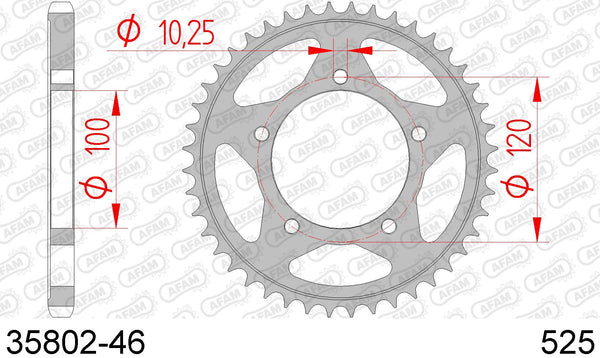 Corona AFAM 35802-46 in acc. passo 525