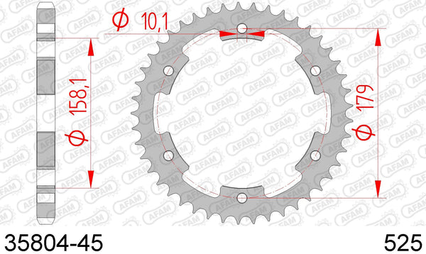 Corona AFAM 35804-45 in acc. passo 525